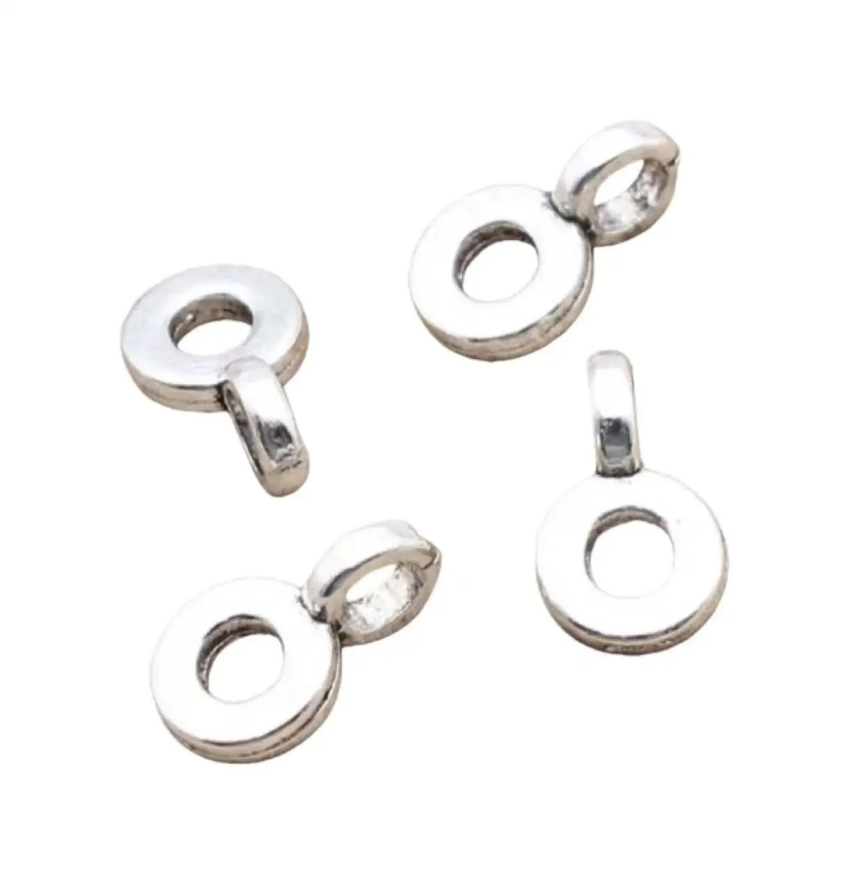 

50pcs 13*8*1.9mm,hole3.4mm tibetan silver color ring pendants for DIY findings zinc alloy metal HW3758