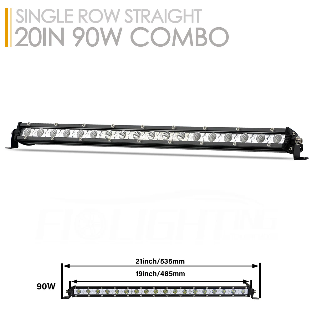 

Single Row Super Bright 20Inch 90W LED Light Bar Off Road Accessories 4x4 Fog Lights Beam For Car Truck SUV ATV Niva 12V24V Auto