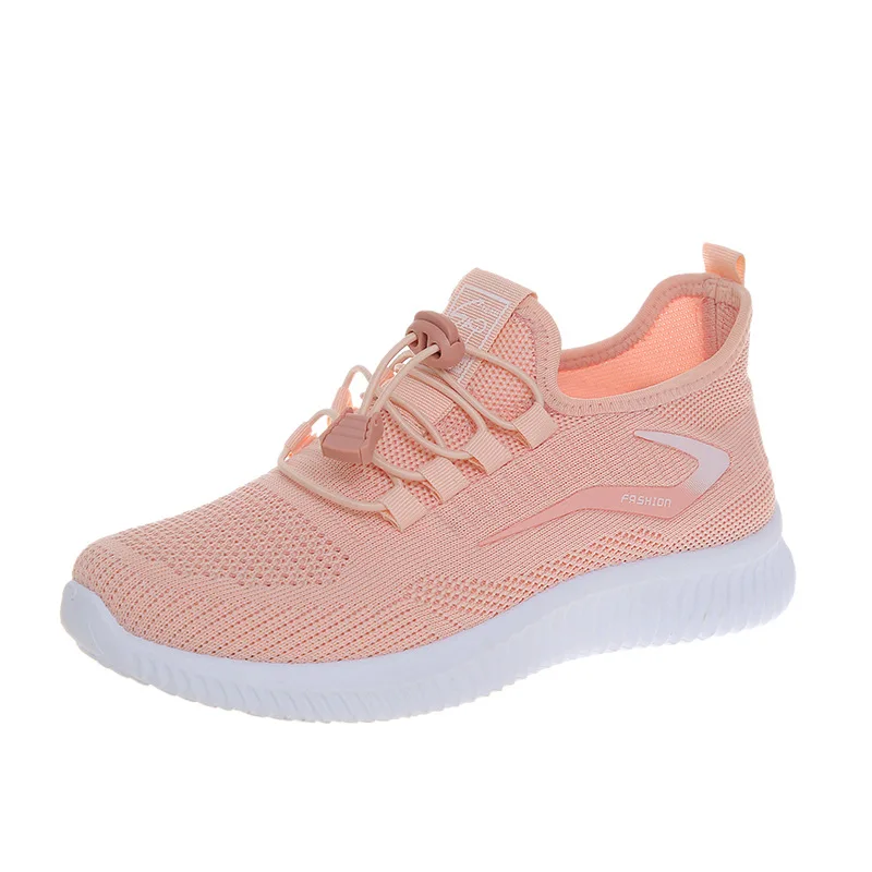 2024 new casual fashion running shoes knitted breathable women's shoes soft sole trend sports shoes