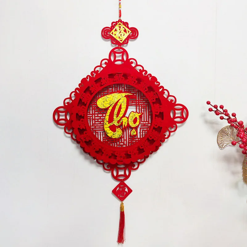 زينة السنة القمرية الصينية الجديدة 2025 مهرجان الربيع فيتنام قلادة معلقة عقدة صينية قلادة ديكور المنزل Tet
