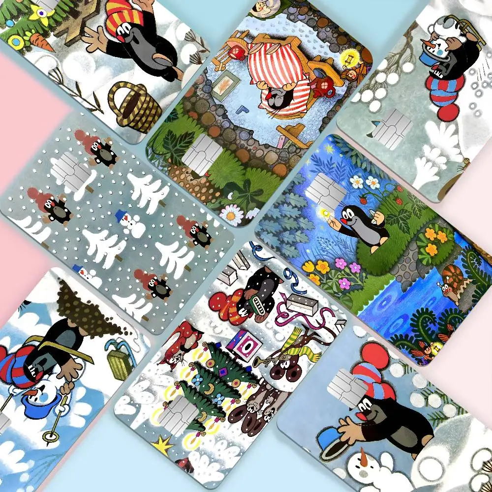Aniem T-The L-Little M-Mole Credit Card Skin Stickers No Adhesive Residue Water Proof for VISA Credit Card Subway Access Card