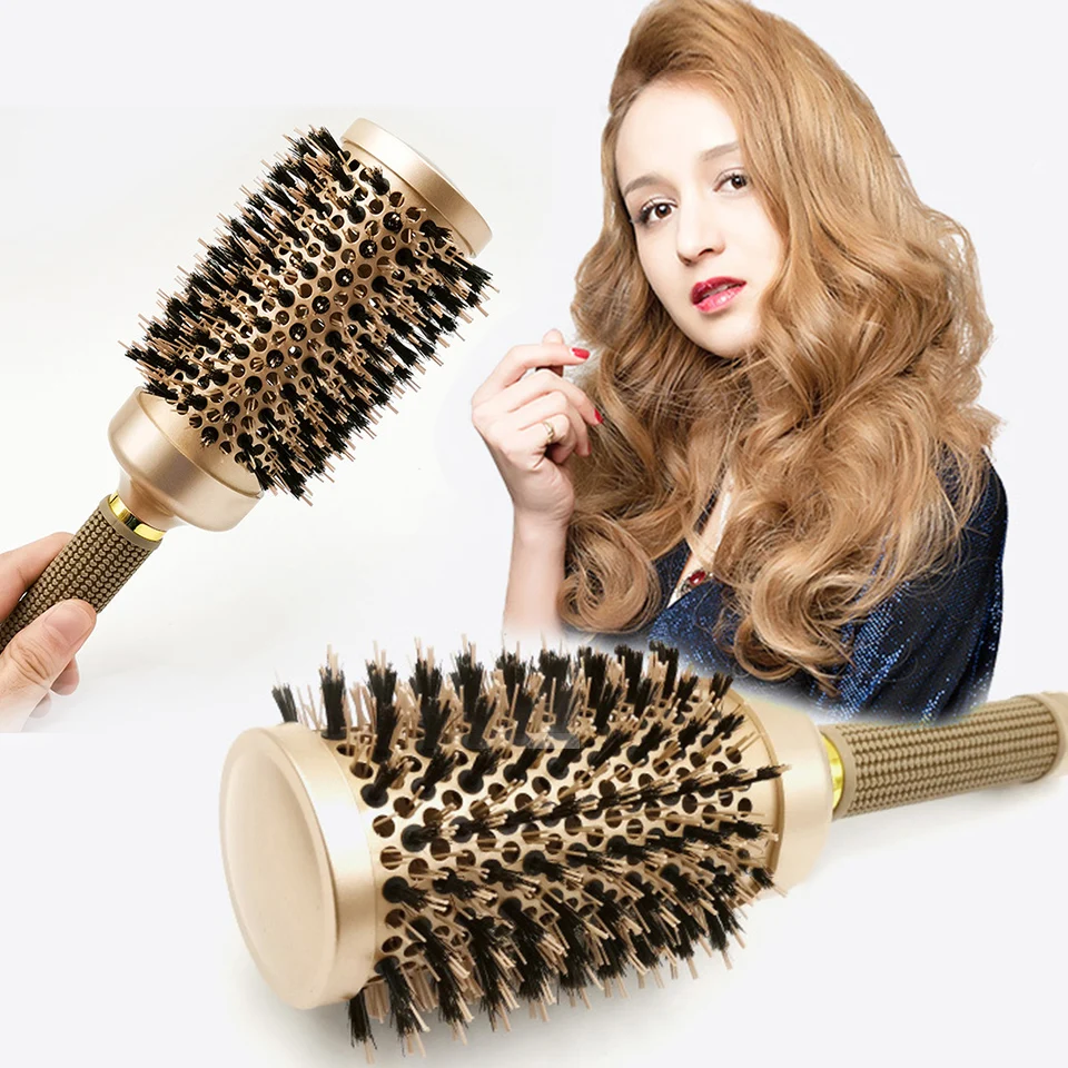 

Professional Hair Brush comb High Temperature Resistant Hairdressers Round brush Barrel HairBrush Comb For Salon Hair Styling