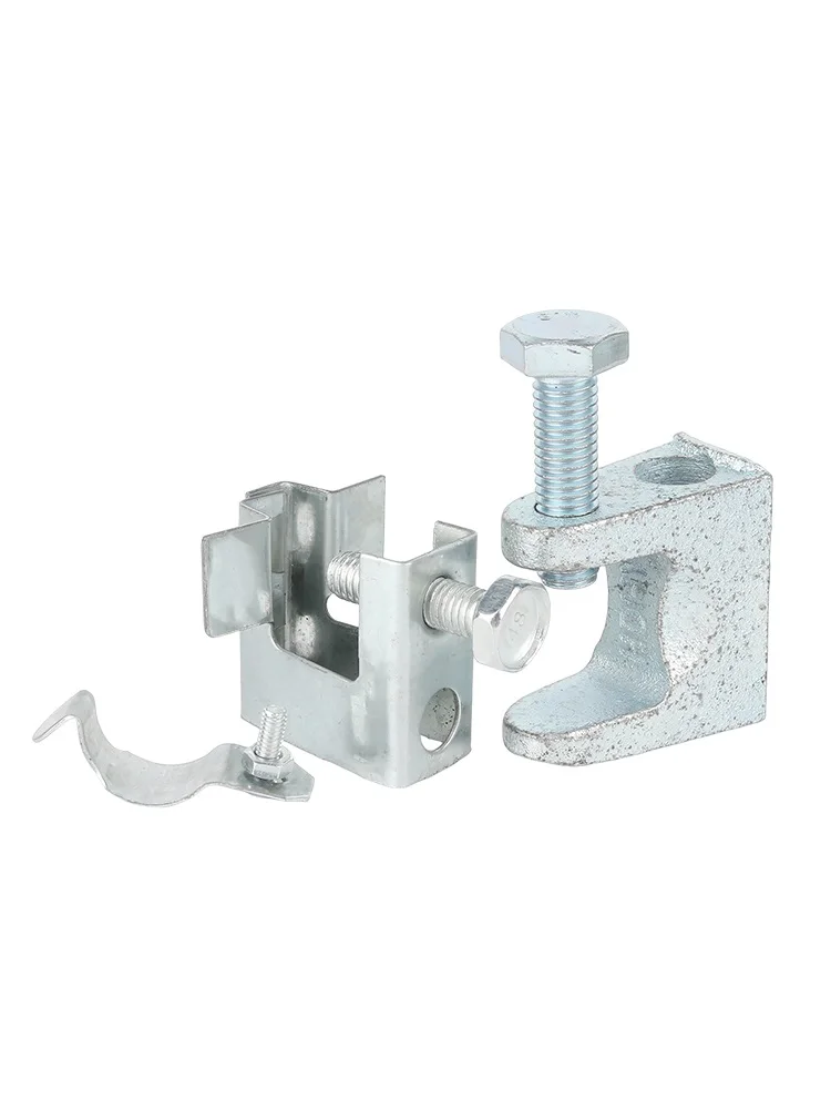18mm-45mm Zinc Plated Carbon Steel C-type Clamps Fixed Clip Clamps Cast Iron C Steel Lifting Fixture I-beam Clamp