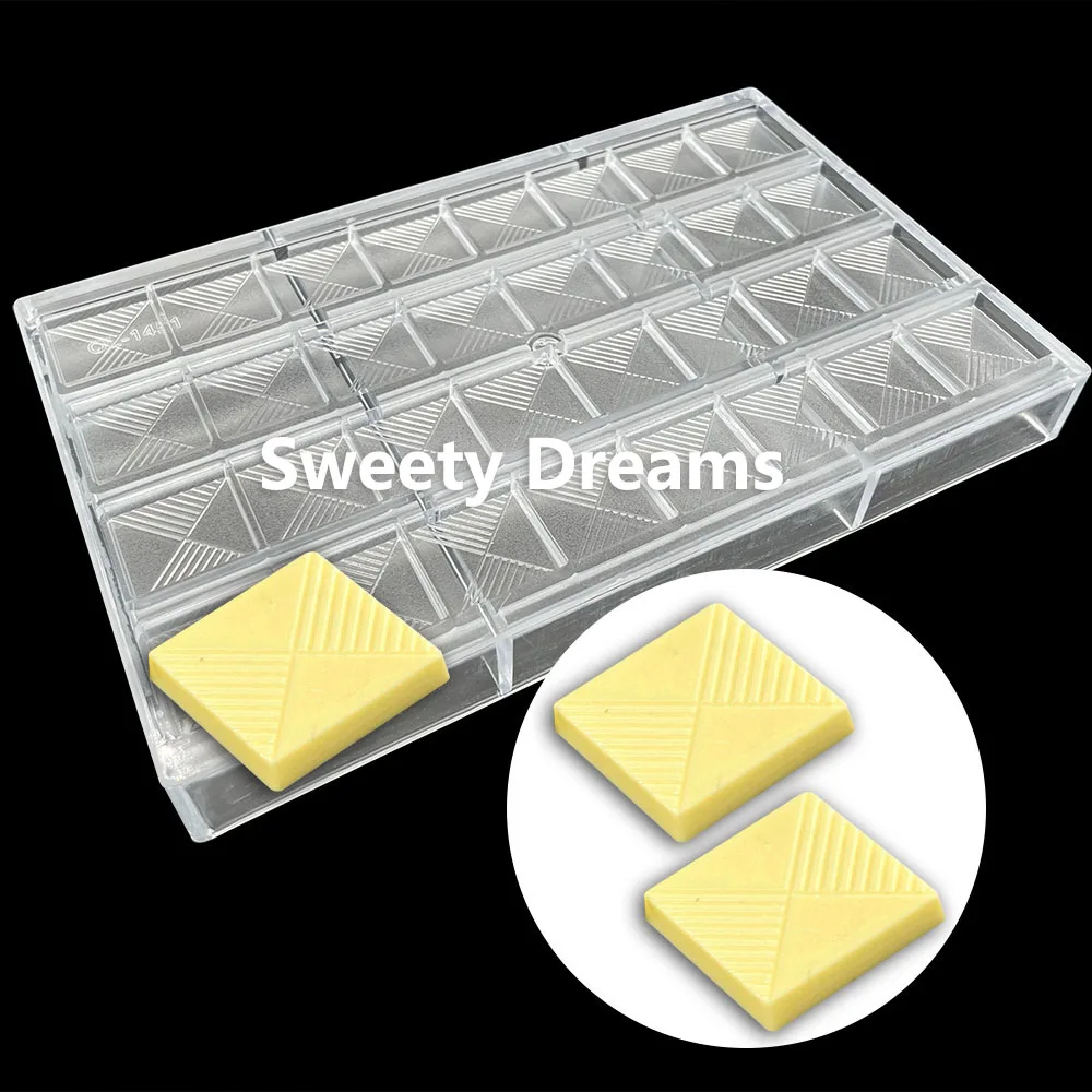 

32 Cavity 6g With Stripes Polycarbonate Chocolate Molds Cake Decoration Confectionery Tool Bakeware Chocolate Plastic Mould