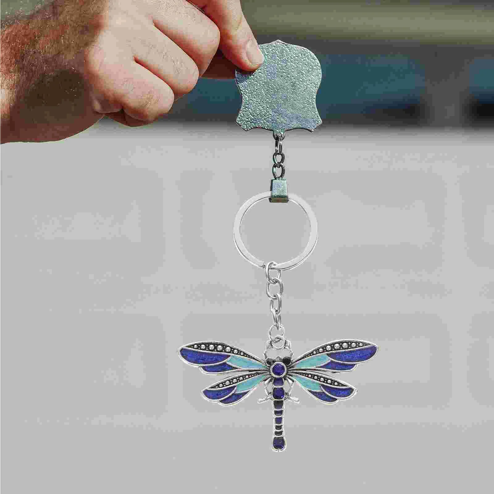 

Car Key Chain Backpacks for Girls Dragonfly Keychain Chains Bone Pendant Women Keys Charms Blue