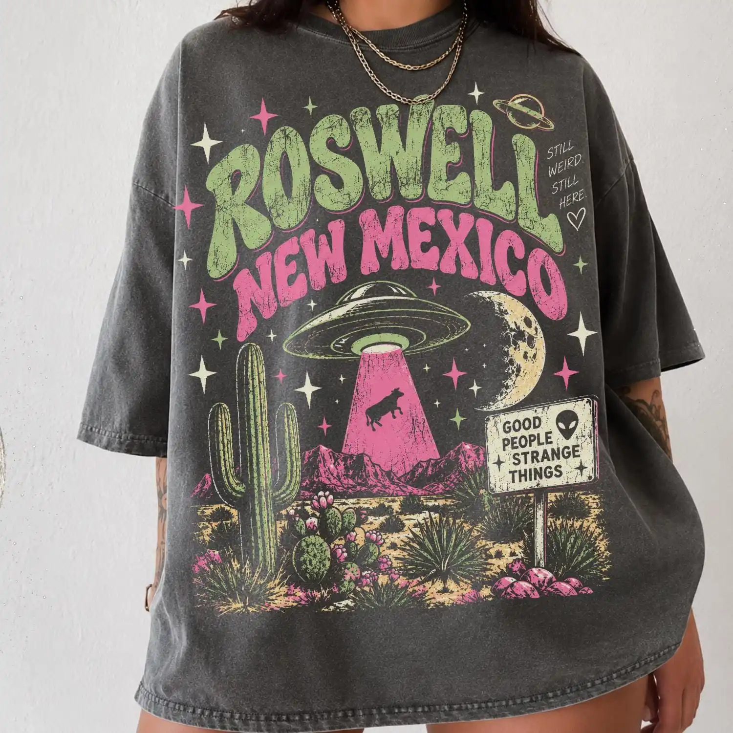Roswell New Mexico Shirt, Vintage UFO Graphic Tee, Y2K Alien Abduction T Shirt, Funny Southwest Tee, New Mexico Gift