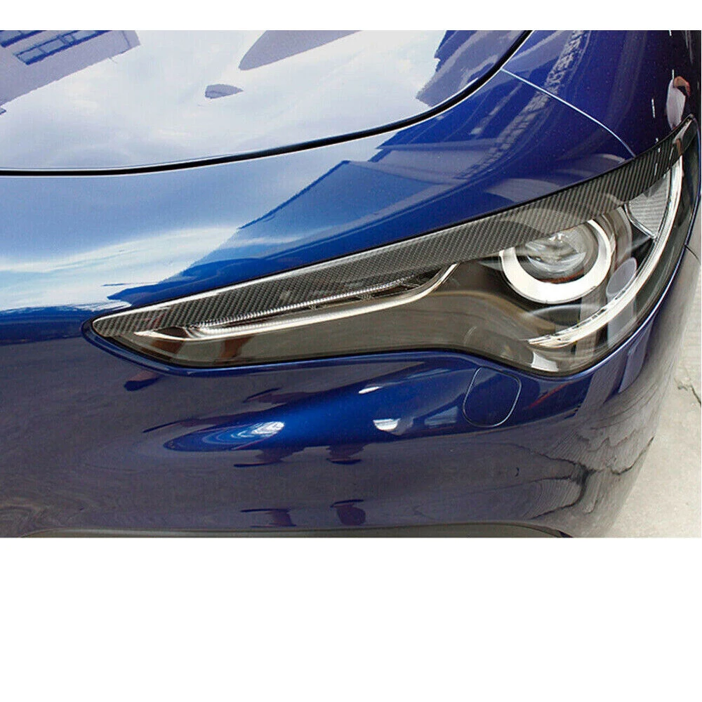 

Dry Carbon Fiber Eyelid For Alfa Romeo Stelvio 2017-2023 Front Head Lamp Eyebrow