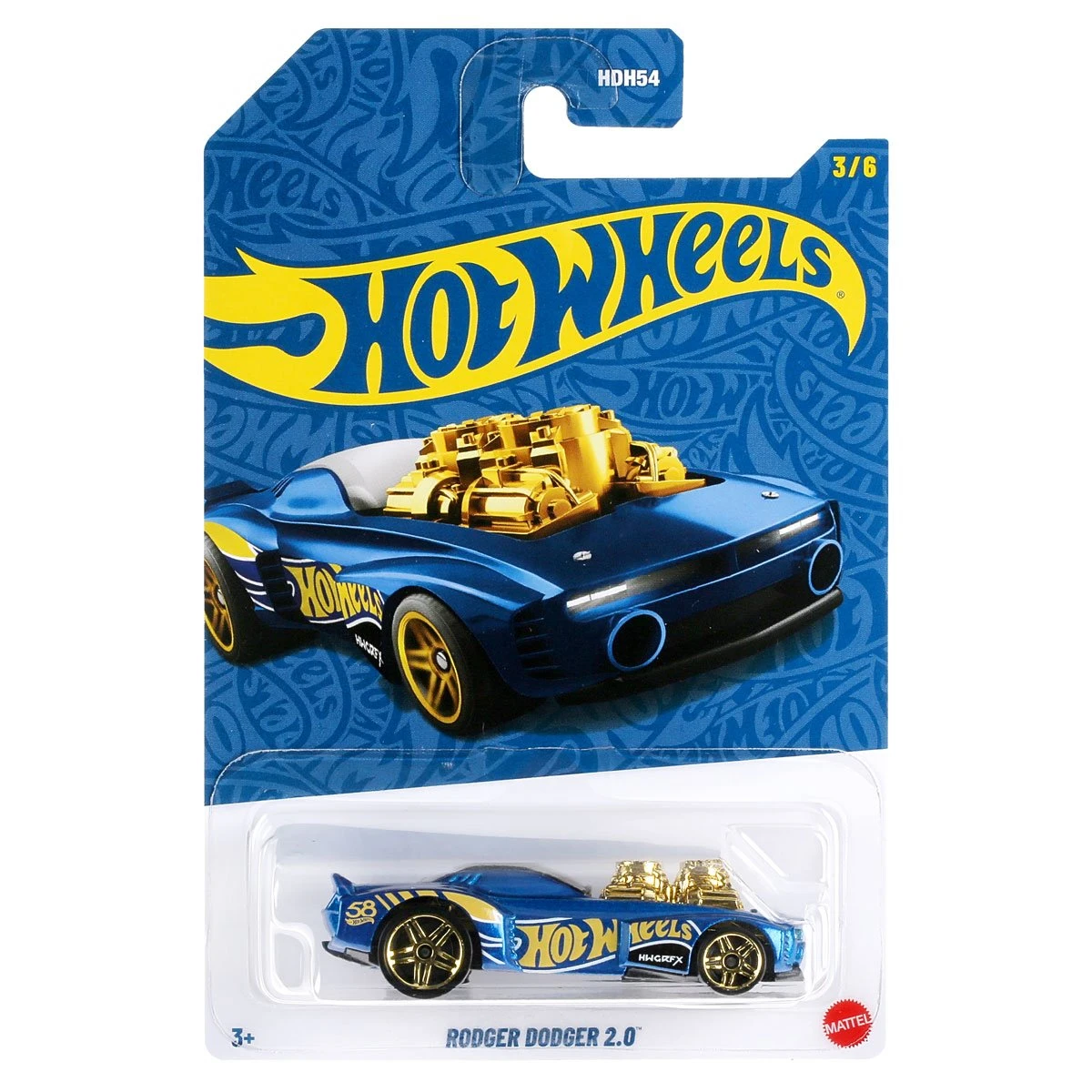 Hot Wheels Car Rodger Dodger 2.0 1/64 Metal Die-cast Model Toy HDH54