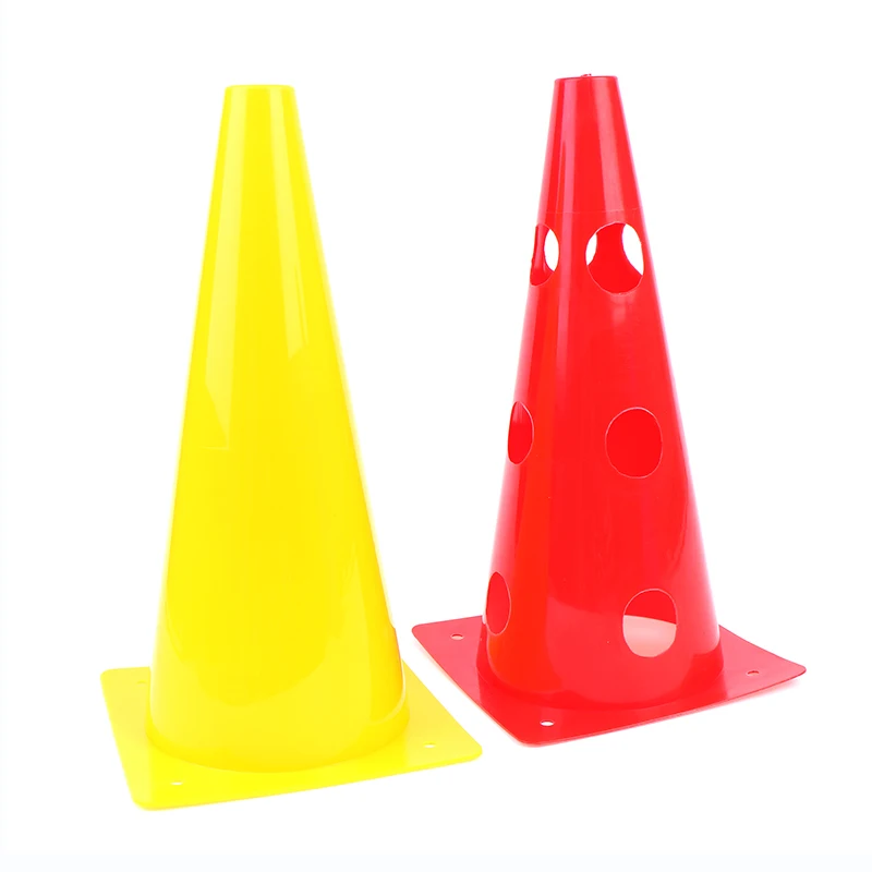 

5Pcs 32CM Barrier Football Road Flat Training Cone Perforated Sign Obstacles Road Cones Soccer Basketball Training Equipment