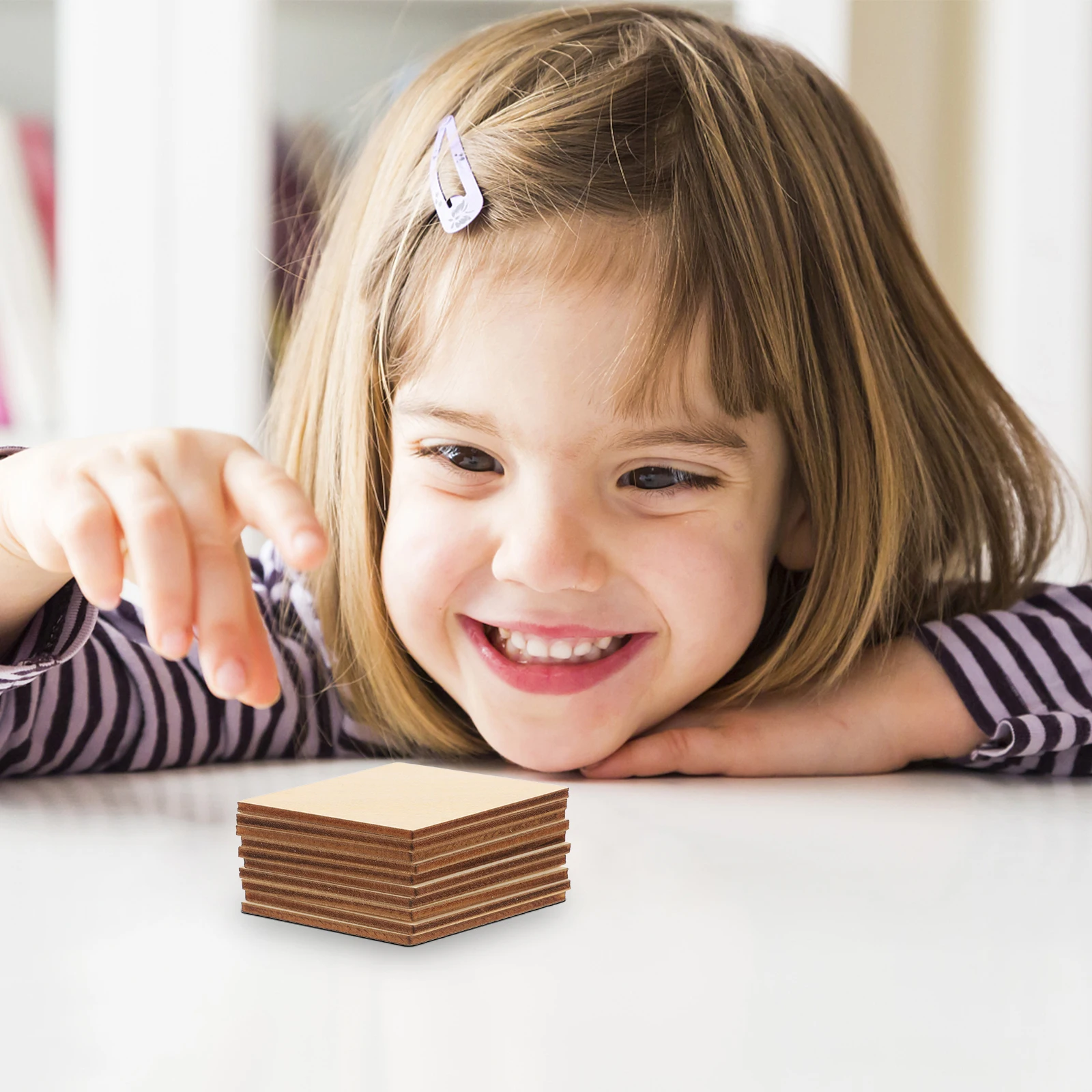 

30pcs Wooden Craft Slices Unfinished Beige Chips for Sewing Tools Lightweight Durable Christmas