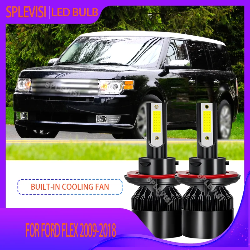 

H13 Headlight Car LED Bulbs 60W 6000LM Replacement Halogen Bulb For Ford Flex 2009-2018 2010 2011 2012 2013 2014 2015 2016 2017