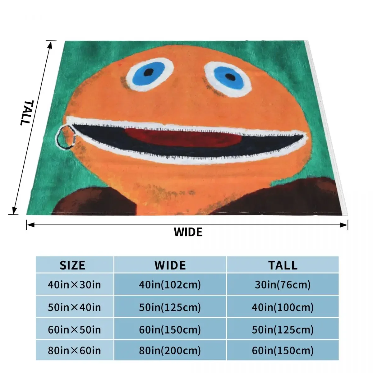 King Zippy The Rainbow King (Le Roi Zippy) Throw Blanket Cute Thermals For Travel Blankets