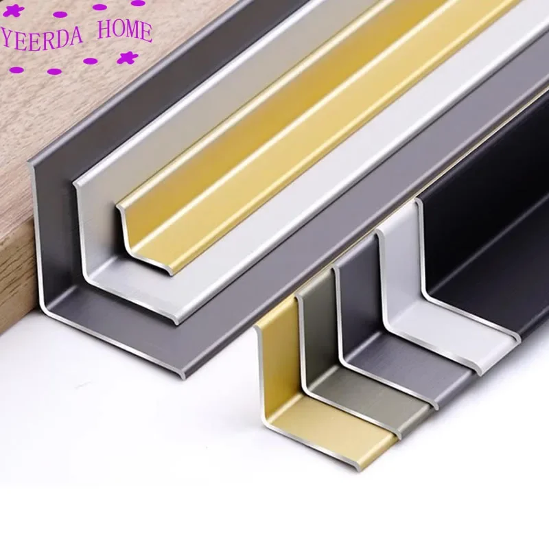 

Aluminum alloy internal corner wire Aluminum alloy metal wall protection strips corner anti-collision stickers