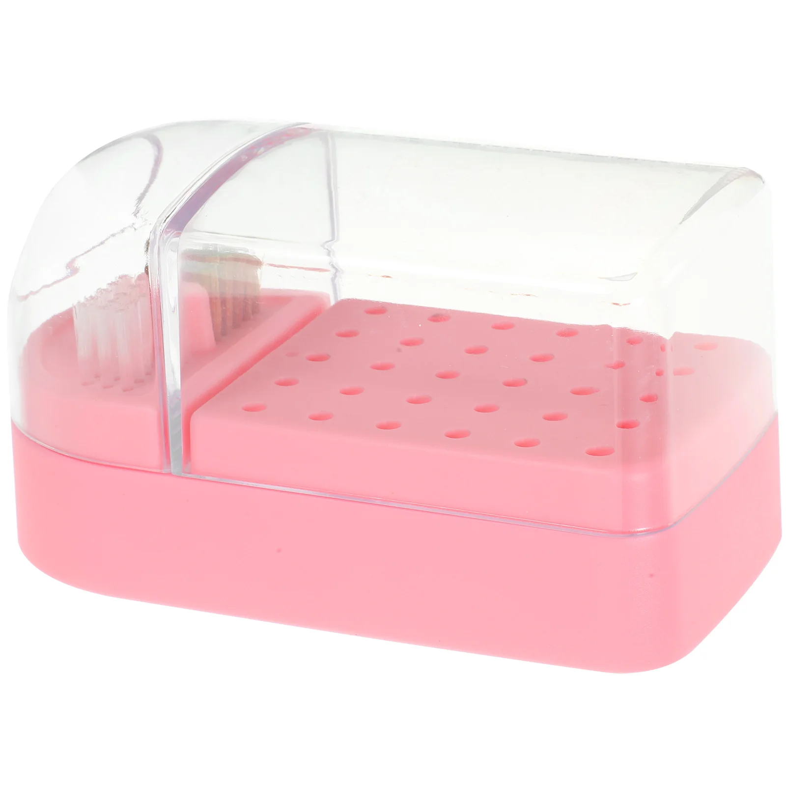 

Storage Box Nail Bits Holder Drill Case Grinding Cleaning Brush Portable Plastic Organizer