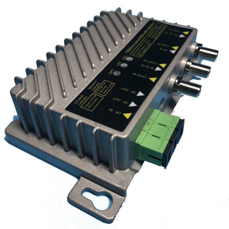 Dual 10dbm Optical CATV Transmitter and Receiver for Fiber Optic Network 1550nm Wavelength 12V Power Supply 2 Port
