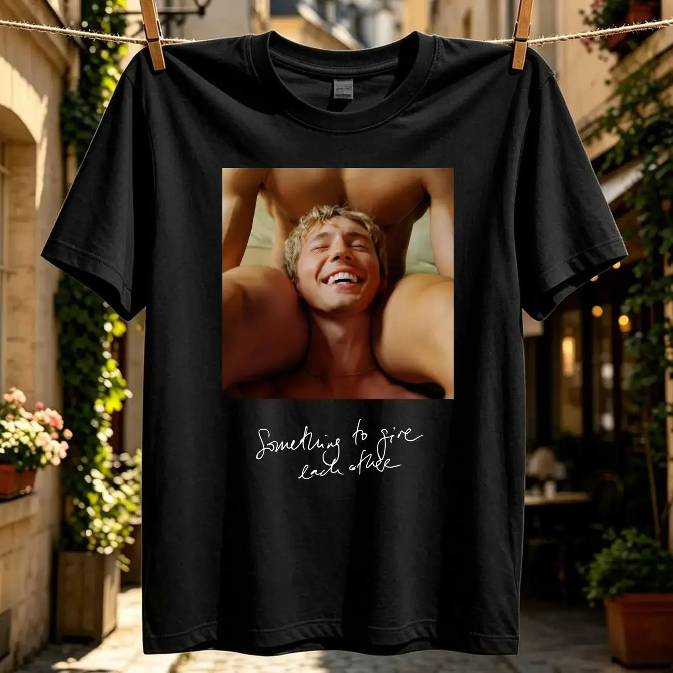 washed T Shirt Troye Sivan Something To Give Each Other Album Cover long or short sleeves vintage Washed Breathable homme