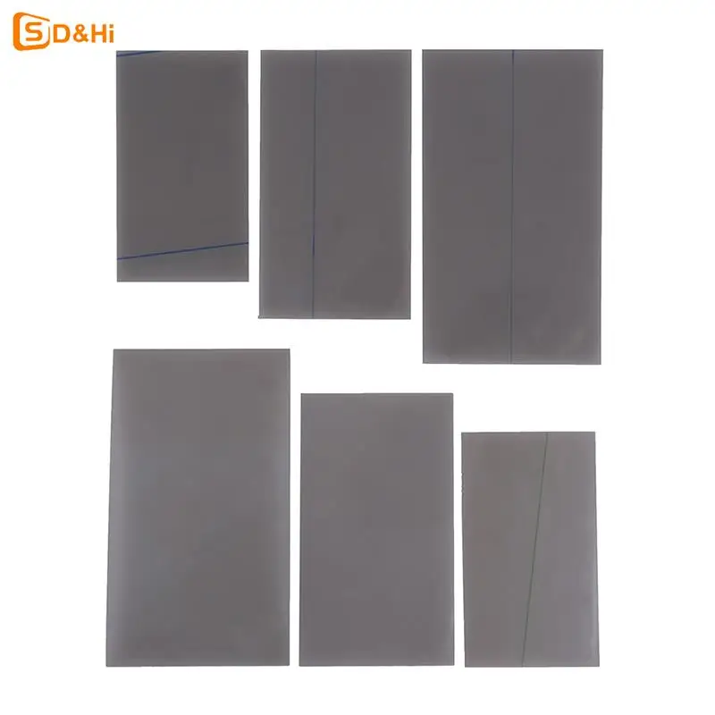 6 Sizes Black New LCD Polarizer Polarizing Diffusor Film Sheets  Polarized Light Film For Apple For IP 6 Plus 5.5'' Inch