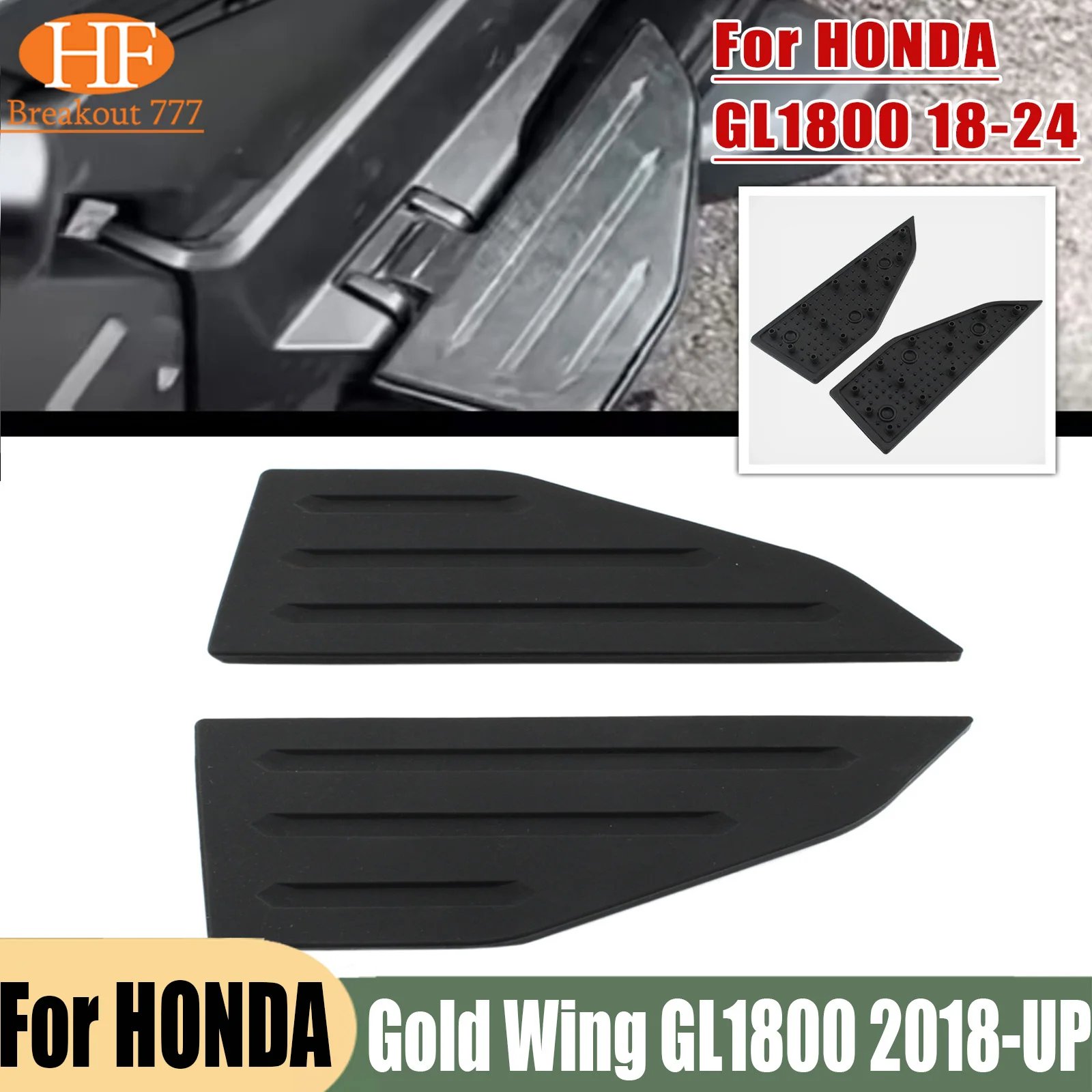 For Honda Gold Wing GL1800 2018-2024 Motorcycle Rear Passenger Foot Pedals Footrest Pad