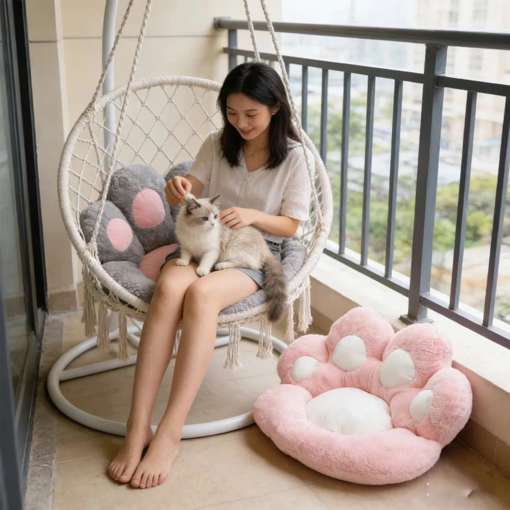 

62*50cm Kawaii Cat Paw Plush Toys Cute Soft Stuffed Floor Cushion Chair Sofa Decoration Butt Pad for Home Room