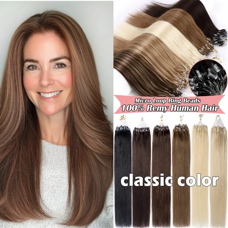 human-remy-hair-micro-loop-hairpiece-100-strands-14inch-4-p4-27-add-fullness-for-wedding-guest-factory-direct