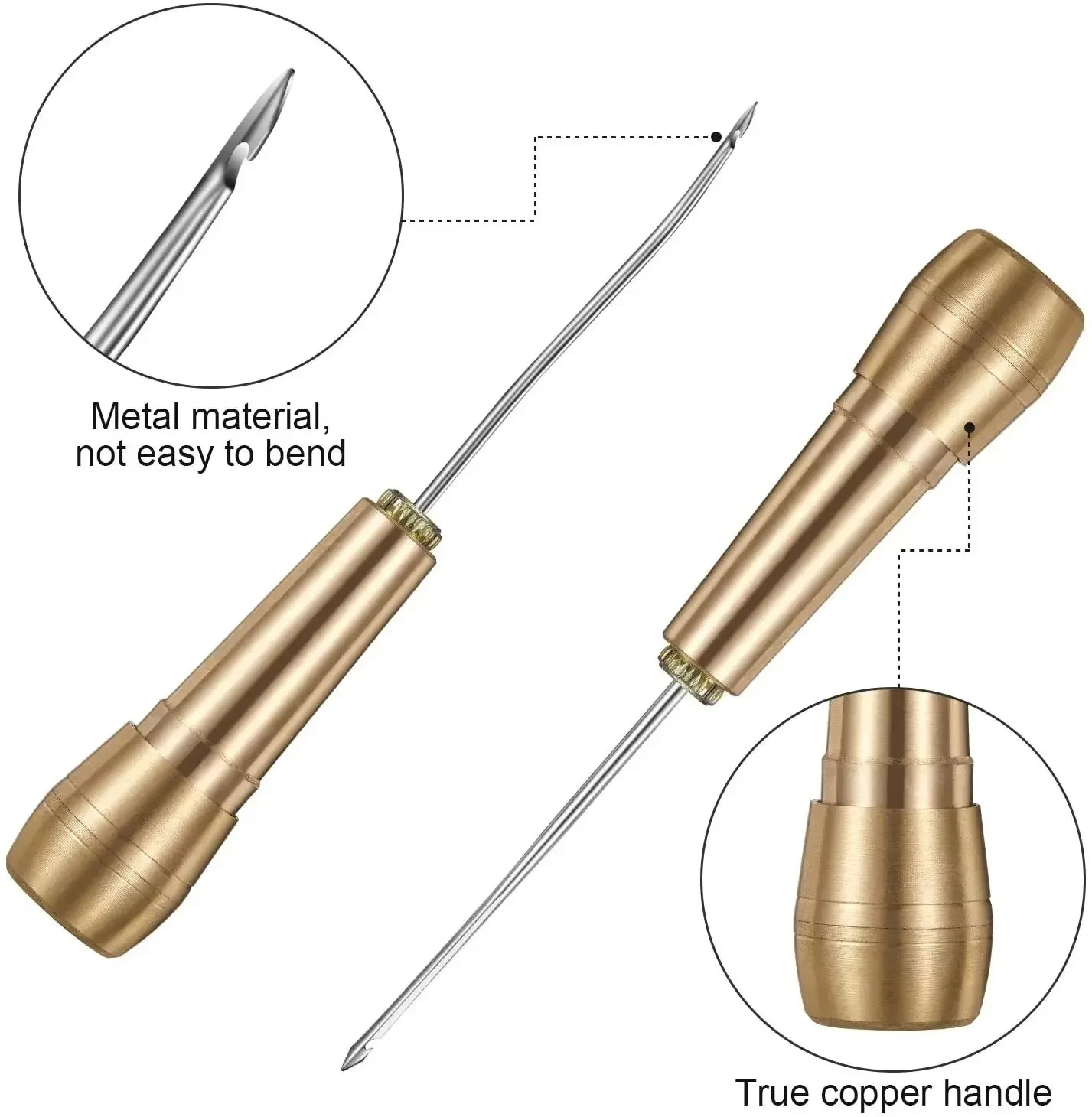 Leather Sewing Awl Set Replaceable Multifunctional Shoes Repair Tool Kit Punch Stitching Needles DIY Sewing Leathercraft