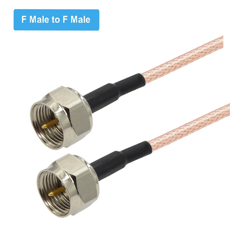 2PCS/LOT F Male to F Male Plug Connector RF Coaxial adapter Extension Pigtail RG316 Cable for TV Set-top Box DIY Jumper Cord