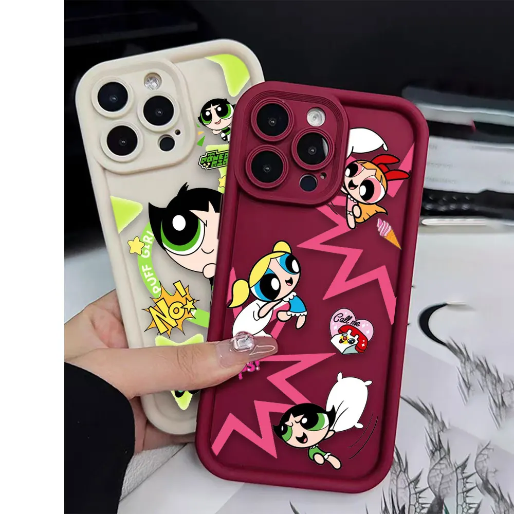 Cartoon The P-Powerpuff Girls Phone Case For Xiaomi Redmi 9T 10 10C 12 12C 13 13C K50 POCO F3 F4 F5 X3 X4 X5 11 14 Case Funda