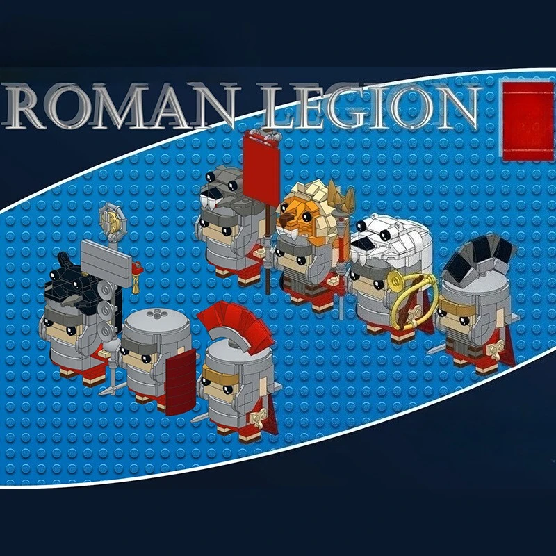 

MOC Средневековая военная серия Древний воин Римский солдат Легион Строительные блоки Модель Детские игрушки Подарок на день рождения для мальчика