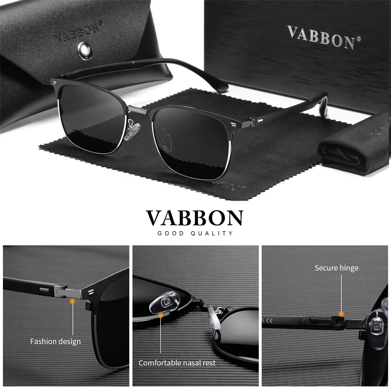 Vabbon موضة جديدة الاستقطاب الرجال النظارات الشمسية العصرية ظلال في الهواء الطلق الأشعة فوق البنفسجية حماية الرجعية القيادة نظارات الصيد ، هدية مميزة 9376