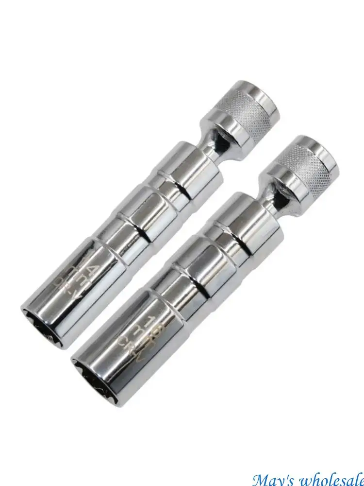 Fit for Car 14mm 16mm Thin Wall Swivel-Spark Plug Socket 3/8-Inch Drive 12-Point Socket Removal Tool 448A