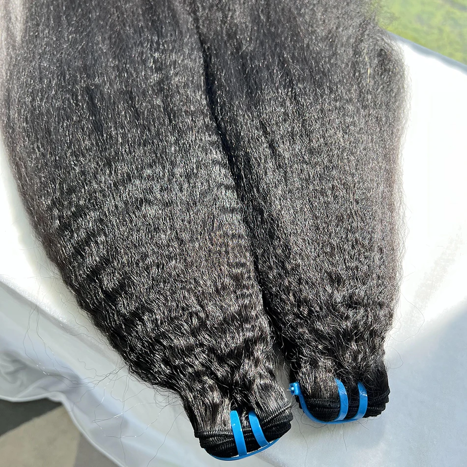 Extensiones de cabello humano liso para mujer, mechones de cabello humano rizado, Color Natural, 30 pulgadas, 100% sin procesar, 12A, n. ° 1B