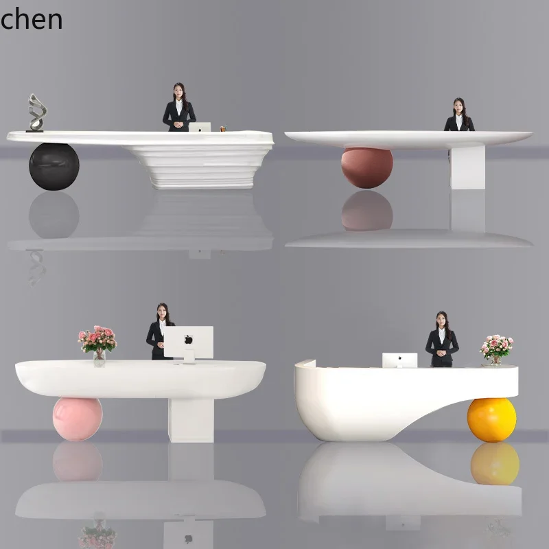 

YFY simple checkout page Hotel creative information desk Painted FRP reception front desk Company