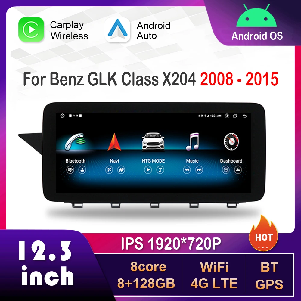 

12.3'' for Mercedes Benz GLK Class X204 2008 - 2015 NTG 4.0 4.5 System Android Car Radio Multimedia Player HD Touch Screen