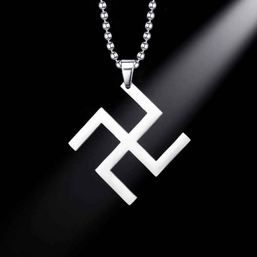 STEELBROS 2025 New Never Fade Stainless Steel Buddhism Swastika Pendant Necklace Men Women Buddha Religion  Jewelry Dropshipping