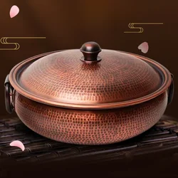 Handmade Household Mandarin Duck Copper Pot Dual-Flavor Cooking Hotpot Basin for Induction And Gas Cooker
