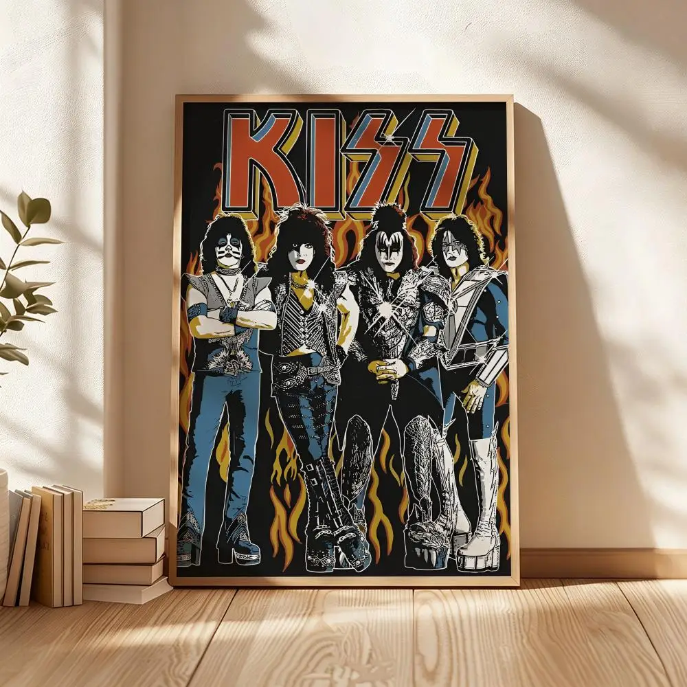 Band K-KISS Poster Wall Stickers HD Painting Self Adhesive Art Decals for Bedroom Living Room Home Decor view 4