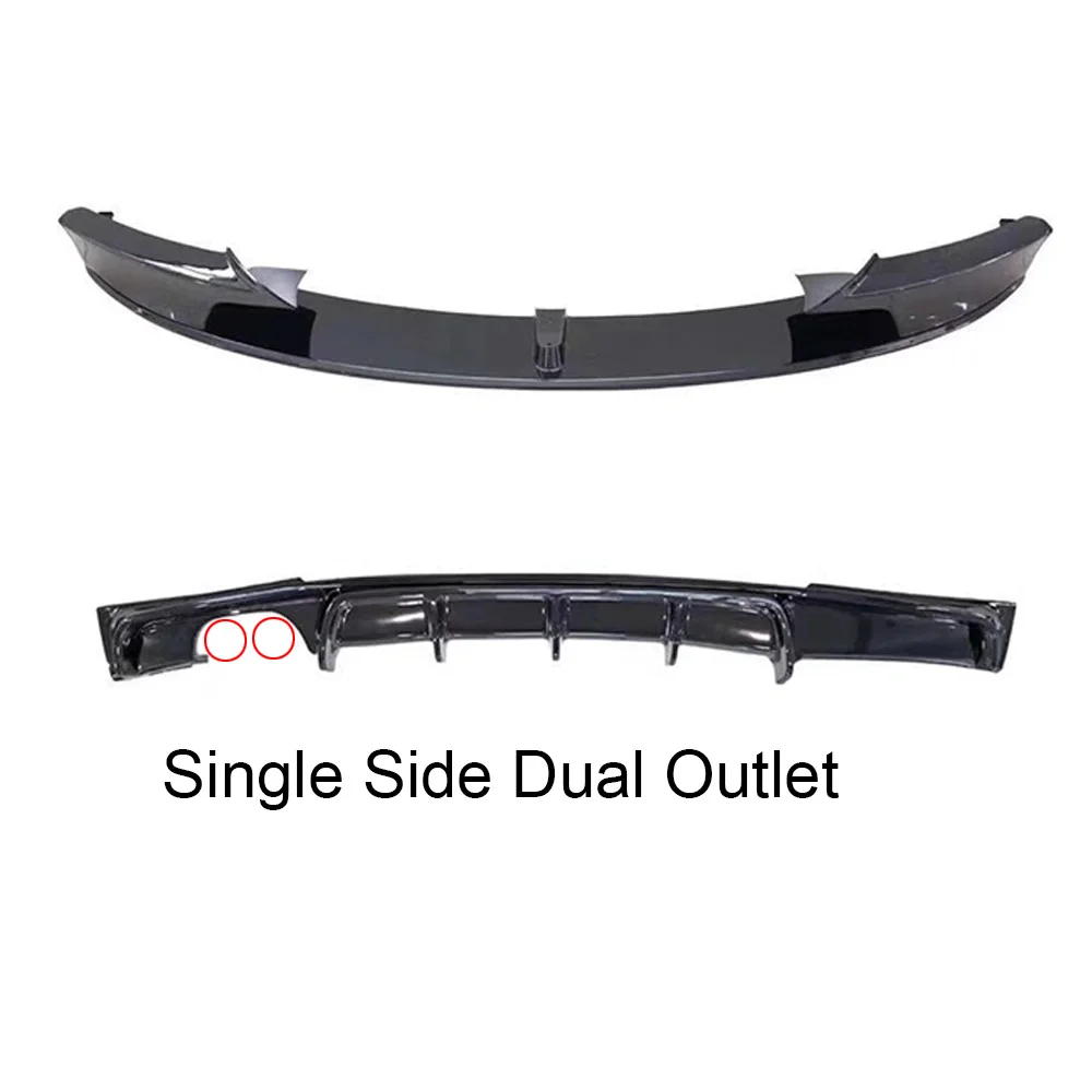

3 SERIES F30 F35 M Performance Glossy Black Front Lip Mirror Cover Spoiler Front Grille Rear Diffuser Front Splitter for