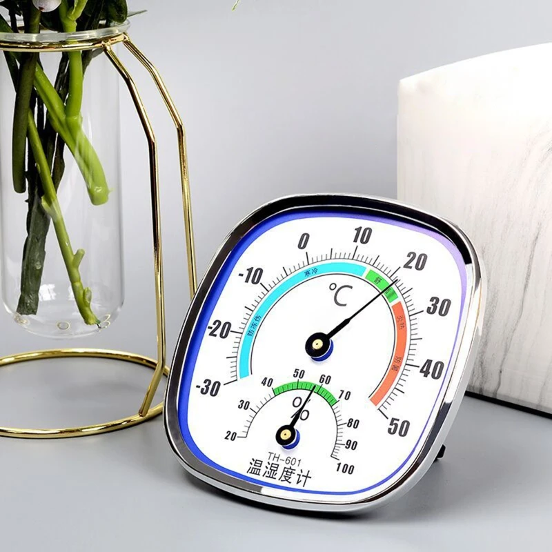 Thermometer and Hygrometer Analog Humidity Gauge Temperature Monitor Indoor Outdoor Wang Hang & Stand NO BATTERY NEEDED