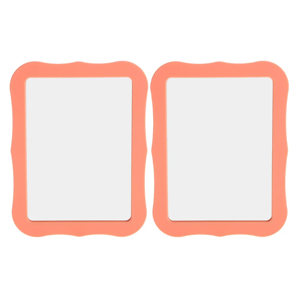 2 قطعة مرآة الخزانة المغناطيس عالية الوضوح الزجاج المغناطيسي واضح انعكاس مرآة صغيرة محمولة لمرايا الغرور الخزانة