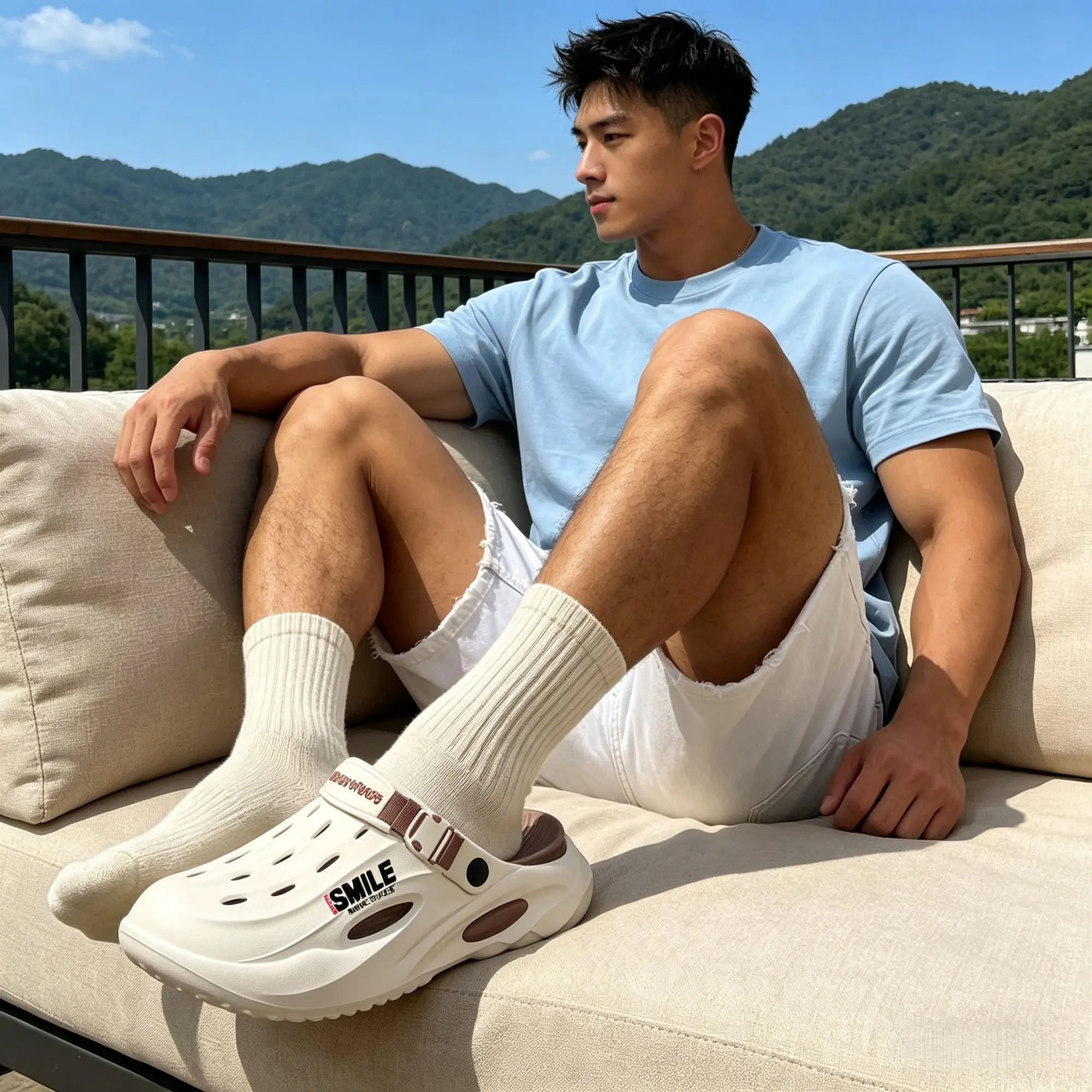 Internet celebrities men's wading hole shoes versatile trend summer wear non-slip thick-soled beach driving shoes men's slippers