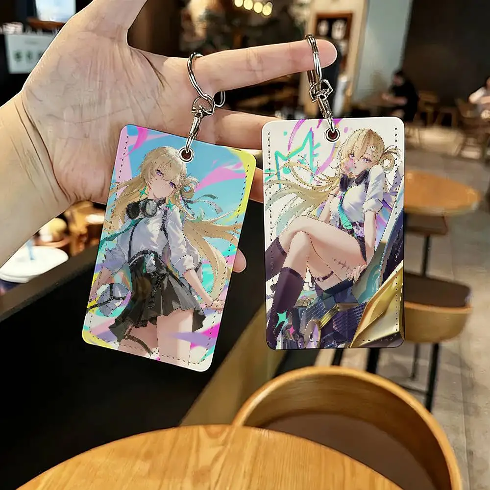 

Держатель для карт Game Lynae Wuthering Waves для домашнего использования, защитный чехол для банковских кредитных карт, брелок для студенческого удостоверения