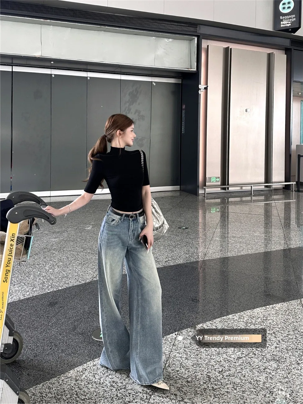 

Облегающий женский свитер-футболка на осень-зиму, базовый, с высоким воротом, повседневный, дышащий, комфортный