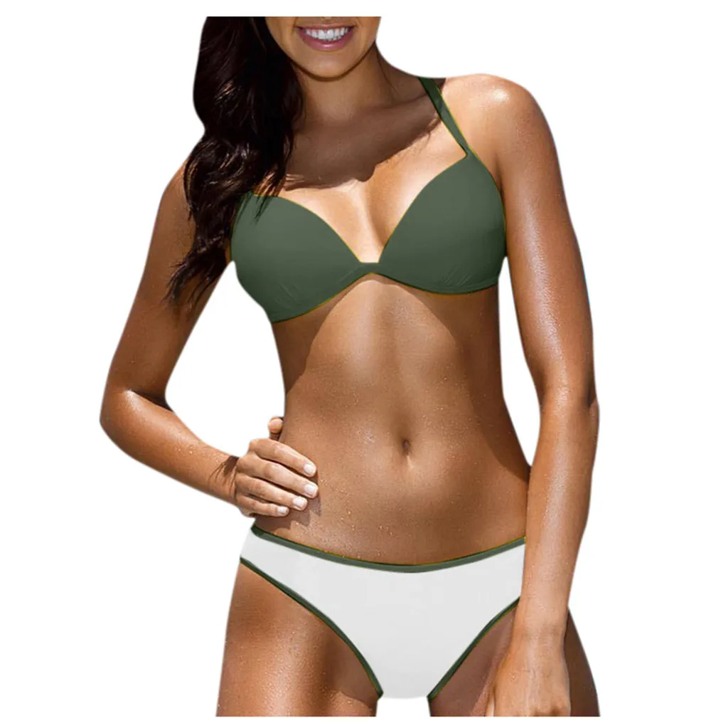 

Padded Bra Brief Bikini Sets Swimsuit Women Swimwear Set Push Up Biquini Suit Summer Beachwear Mujer Sexy Hot Spring Clothing