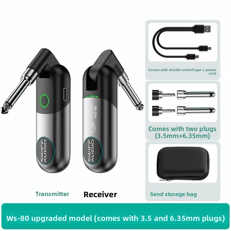 Wireless Transceiver Electric Blowpipe Guitar Bass Instrument Wireless Audio Receiver Transmitter Musical Instrument Accessories