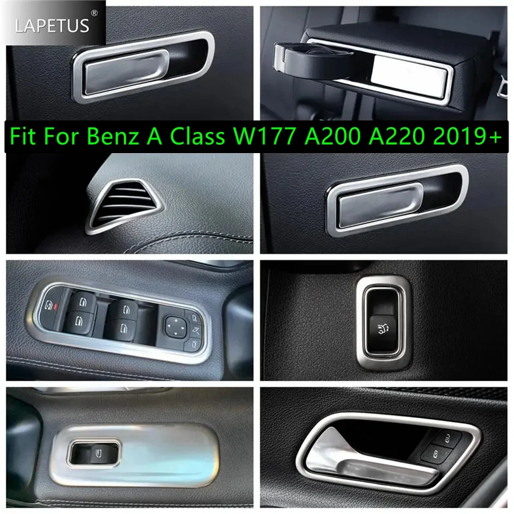 

Silver Auto Trunk Button / Glove Handle / Window Lift Button Cover Trim Accessories For Benz A Class W177 A200 A220 2019 - 2024