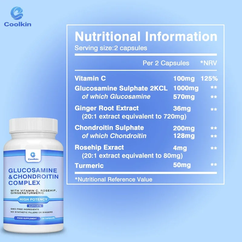 Glucosamine & Chondroitin Complex - Supports Joint Health and Mobility, Improve Bone Density, Cartilage Repair