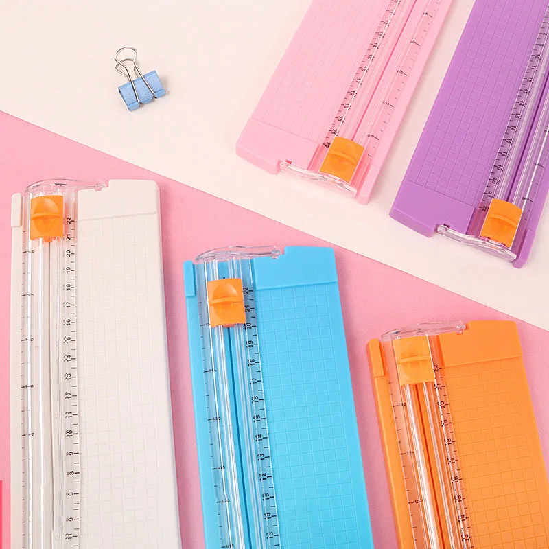 A4 Large Plastic Cutter Small Portable Photo Cutter Office Sliding Cutter Desktop Guillotine Cutter Press Cutter Head Cutter