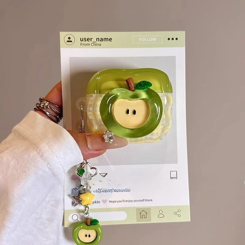 Ins wind crystal aplicable para airpodspro2 funda protectora nueva funda para auriculares AirPods 3 de cuarta generación