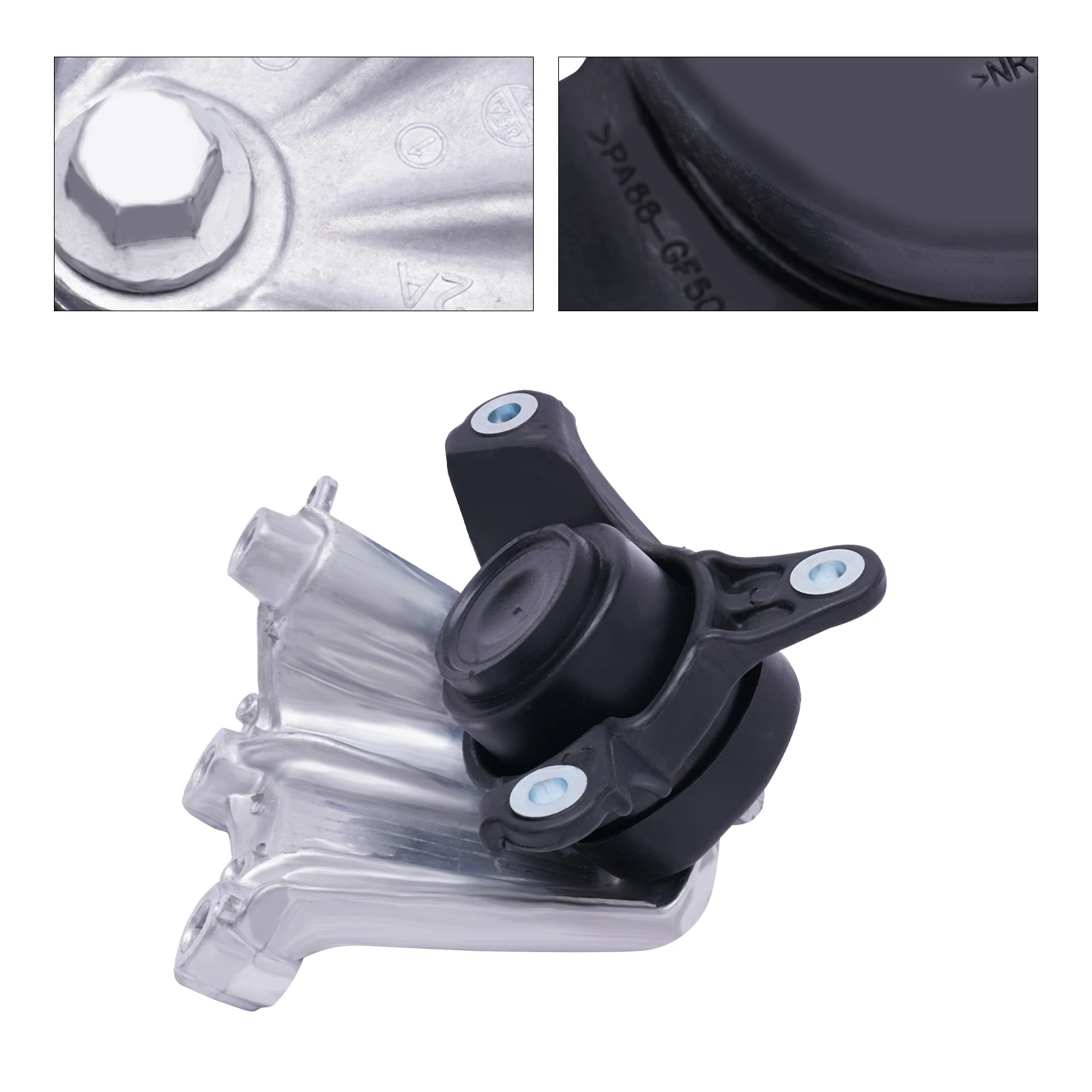 Silver, Black Transmission Upper Engine Mount Auto Set For Acura TSX Honda Accord 2009 2010 2011 2012Rubber and Iron