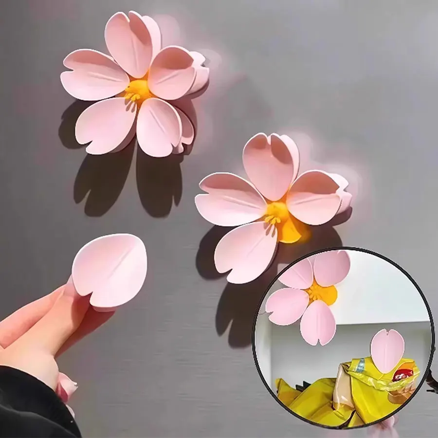 1 Stück, Kirschblüten-Verschlussklammer, Haushalts-Snack-Verschlussklammer, Kreativer Magnetischer Kühlschrankaufkleber, Küchen-Lebensmittel-Verschlussklammer